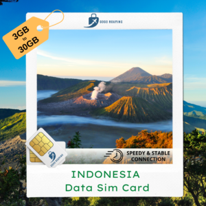Indonesia Sim Card (3GB-30GB) Unlimited Data Travel Sim Card