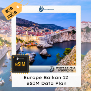【eSim】Balkan Europe (3GB-20GB) Unlimited eSIM Data Plan